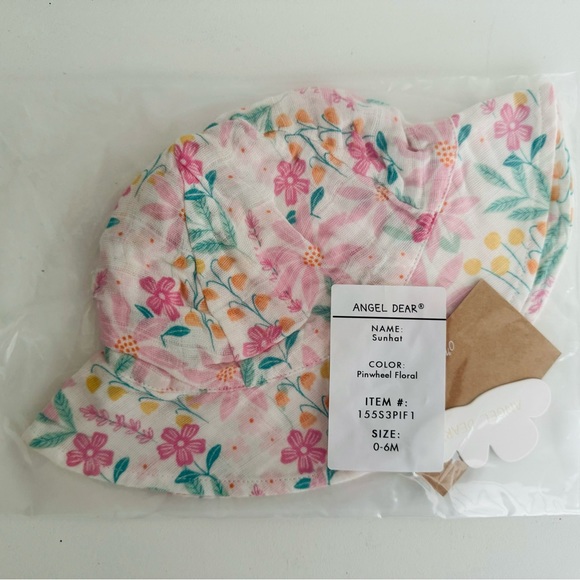 Angel Dear Sunhat Pinwheel Floral Size 0-6 Months NWT - Picture 2 of 3